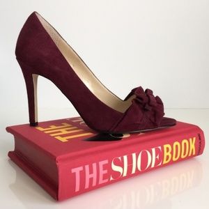 Enzo Angiolini Eamielee Plum Suede Open-Toe Pump